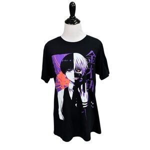 Funimation Women's M Medium Tokyo Ghoul Ken Kaneki Crewneck T-Shirt Split Face